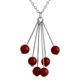 Серебряное колье с кораллом, вес изделия 3,99 гр (2131823) - изображение 2