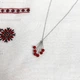 Серебряное колье с кораллом, вес изделия 3,99 гр (2131823) - изображение 6