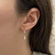 Серебряные серьги без камней (2134725) - изображение 5
