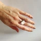 Серебряное кольцо с натуральным перламутром 2.1ct, вес изделия 3,25 гр (2129165) - изображение 2