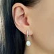 Серебряные серьги с натуральным жемчугом 5ct (2122296) - изображение 2