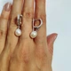 Серебряные серьги с натуральным жемчугом 5ct (2122296) - изображение 5