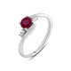 Серебряное кольцо с натуральным рубином 0.756ct, вес изделия 1,71 гр (2127567) - изображение 1