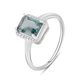 Серебряное кольцо с топазом Лондон Блю 1.591ct, вес изделия 2,61 гр (2091837) - изображение 1
