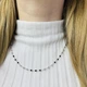 Серебряное колье с натуральным шпинелью, вес изделия 4,96 гр (2101208) - изображение 3