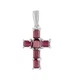 Серебряный крестик с рубином 0.199ct (2092582) - изображение 1