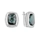 Серебряные серьги с топазом Лондон Блю 16.375ct, фианитами (2103400) - изображение 1