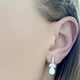 Серебряные серьги с опалом 0.9ct (2106821) - изображение 3