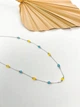 Серебряное колье с фианитами, вес изделия 2,99 гр (2133551) - изображение 4