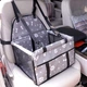 Автокресло для животных серое лапка-косточка 40х32х24 см - изображение 4