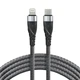 Кабель USB-C to Apple Lightning everActive CBB-1CIG 1m, USB 2.0, PD 20W, Black в оплетке - изображение 2