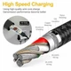 Кабель зарядки 3 в 1 для iOS/Android устройств Micro-USB+Type-C+Lightning to USB 3 in 1 для iPhone/Samsung/Xiaomi/Huawei/Meizu/Oppo/ZTE/Realme Black - изображение 3