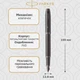 Пір'яна ручка Parker IM 17 Professionals Monochrome Titanium FP F 28 011 - изображение 2