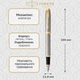 Перьевая ручка Parker IM 17 Brushed Metal GT FP F 22 211 - изображение 2