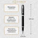 Перова ручка Parker IM 17 Black CT FP F 22 111 - зображення 2