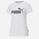 T-shirt damski Puma Ess Logo Tee 586774-02 XS Biały (4063697275034) - obraz 5