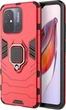 Чехол Iron Ring для Xiaomi Redmi 12C противоударный бампер с подставкой Red - изображение 4