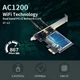 Двохдіапазонний PCI-E Wi-Fi 5 1200Mbps + BT4.0 (AC) адаптер 2.4/5GHz Black UWA-2 + Bluetooth 4.0 (PCE-AC1200-L) - зображення 2