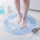 Силіконовий круглий килимок для ванни Bathlux протиковзкий на присосках 55х55 см Блакитний (954101_голубой) - зображення 3