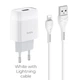 Зарядний пристрій Hoco C72A Lightning 2.1A White - зображення 2