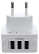 Зарядний пристрій Remax RP-U32-EU (3USB/ 2.4A) White - зображення 1