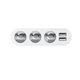 Автомобільний зарядний пристрій HOCO Z13 LCD one-pull-three car charger Silver (6957531050896) - изображение 5