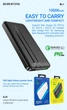 Повербанк Borofone BJ9 Uranus (10000mAh / Out: USB-A 18W QC3.0, Type-C 18W PD, USB-A 5V/2A / In: Type-C 18W, micro 18W) з LED індикатором, чорний - зображення 5
