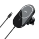 Автодержатель Hoco CA90 Powerful magnetic wireless charging car holder 15W/Type-C чёрный - изображение 1