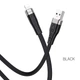 Кабель HOCO X53 USB to iP 2.4A, 1m, silicone, aluminum connectors, Black - изображение 3