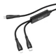 Кабель USB Hoco U102 Super 100W 2 in1 Type-C to Type-C+Lightning Чорний - зображення 1