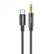 AUX кабель Hoco UPA19 Type-C to Jack 3.5 1m чорний - зображення 2