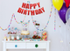 Прапорці Паперові HAPPY BIRTHDAY | Червоний - зображення 2