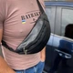 Мужская сумка на пояс на грудь с натуральной кожи универсальная бананка Turtle - изображение 2