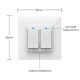 Вимикач Wi-fi Moes Smart Wall module switch (2 клавіші) білий - зображення 4