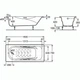 Ванна чугунная ROCA MALIBU 150x75 A23157000R+A150412330 - изображение 2