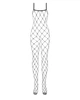 Бодістокінг з великою сіткою і відкритими грудьми Obsessive Bodystocking N102 S/M/L, чорний - зображення 3