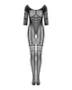 Сітчастий бодістокінг з імітацією підв’язок Obsessive Bodystocking G329 XL/XXL, black, з доступом - зображення 3