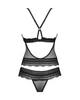 Напівпрозорий набір з прикрасами Obsessive Ivannes top & thong L/XL - зображення 6