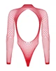 Сітчастий бодістокінг із довгим рукавом Obsessive B126 teddy red S/M/L, червоний - зображення 6