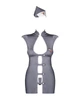 Эротический костюм стюардессы Obsessive Stewardess 3 pcs costume серый L/XL - изображение 5