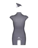 Эротический костюм стюардессы Obsessive Stewardess 3 pcs costume серый L/XL - изображение 6