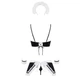 Атласний еротичний костюм покоївки Obsessive Maid set чорний S/M - зображення 4