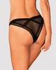 Мереживні трусики із заниженою талією Obsessive Estiqua panties M/L, чорні - изображение 2