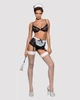 Еротичний костюм покоївки Obsessive Maidme set 5pcs чорно-білий L/XL - зображення 3