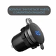 Зарядний адаптер MotoChina QC 3.0 Type-C+PD та вольтметром 12-24V Blue (10365B) - зображення 4