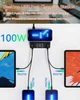 Док-станция Asometech 100W 9в1 4хType-C|4xUSB|1xQi Wireless charger (black) - изображение 3