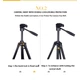 Професійний універсальний штатив із пультом TriPod A-plus 1.35 м підсилений для смартфона, камери Чорний - зображення 3