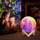 Настольный ночник Луна с пультом WOW 3D-Moon сенсорный светильник, 16 цветов света, на деревянной подставке - изображение 4
