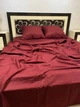 Комплект постельного белья Satin Stripe Bordo бордовый 100% хлопок 220х180 см 70х50 см - изображение 5