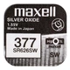 Батарейка часовая серебрянно-цинковая Maxell 377 SR626SW (AG4, 376), 1.55V, блистер 1шт - изображение 1
